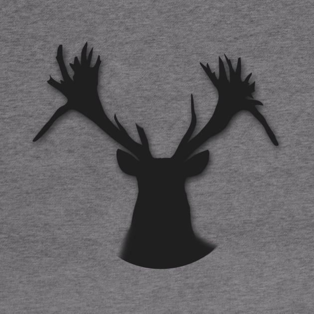 Graceful Reindeer Silhouette by Pieartscreation